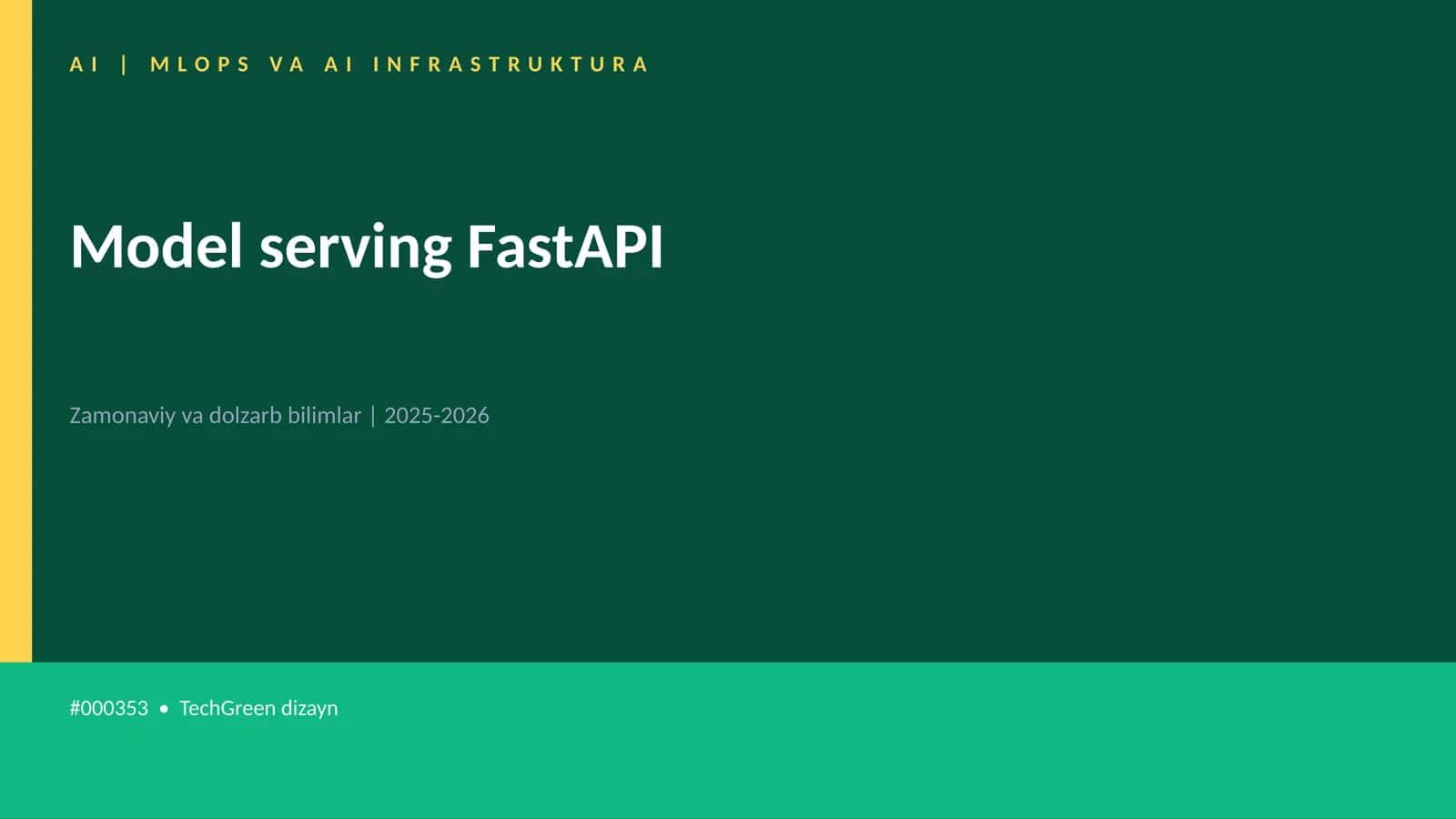 Model serving FastAPI