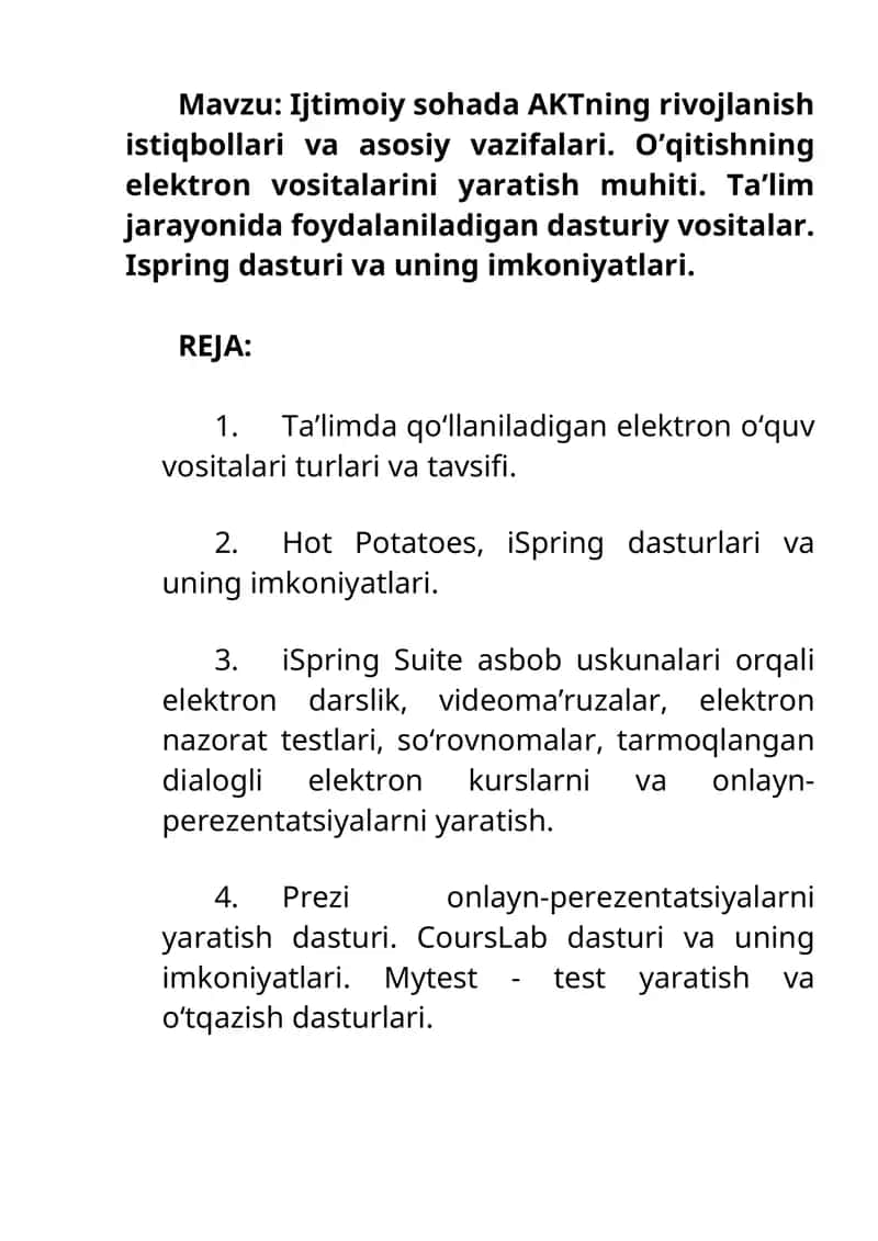 Ispring dasturi