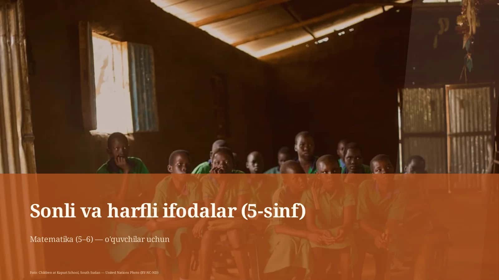 Sonli va harfli ifodalar (5-sinf)