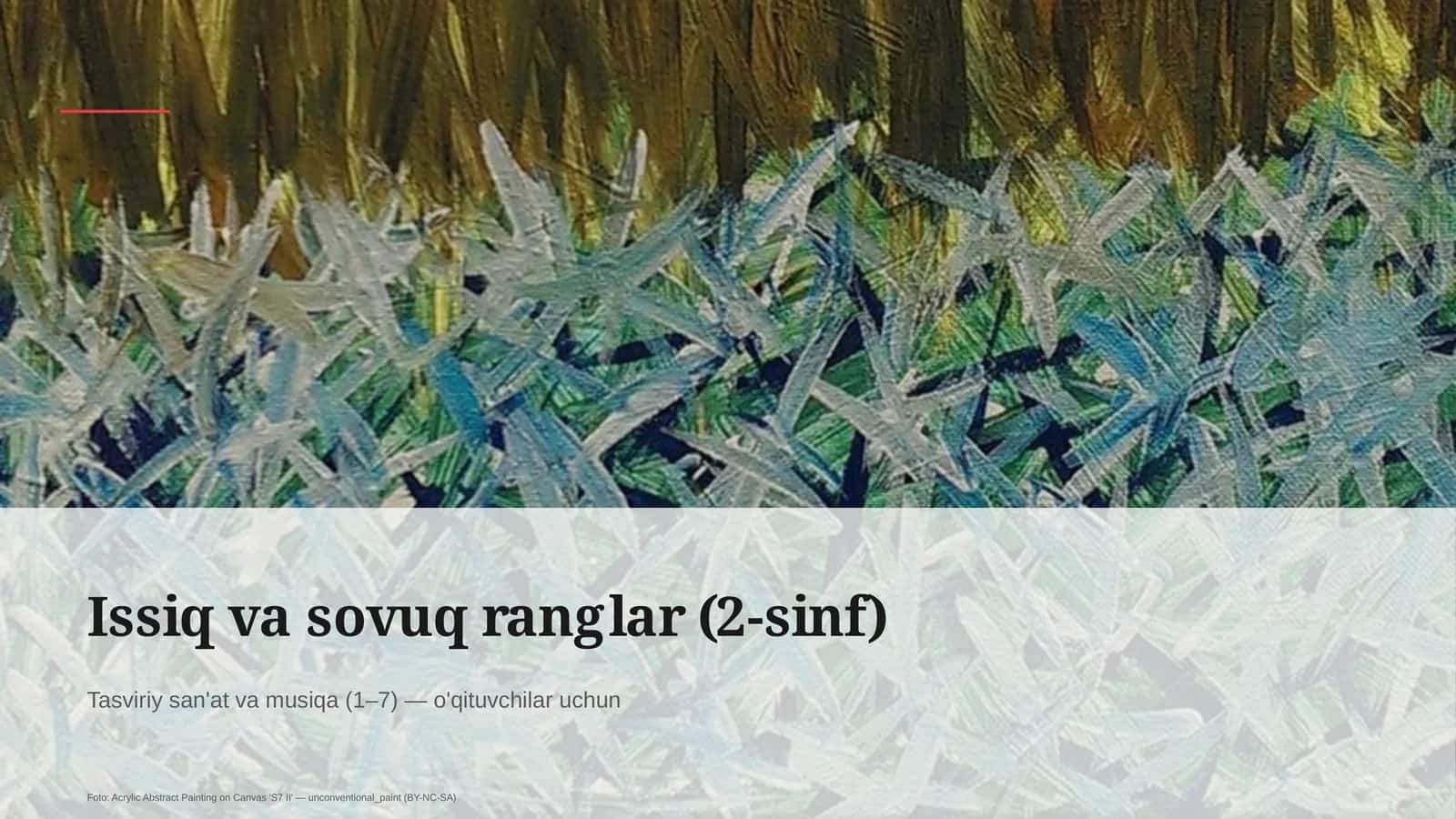 Tasviriy san'at va musiqa (1–7)