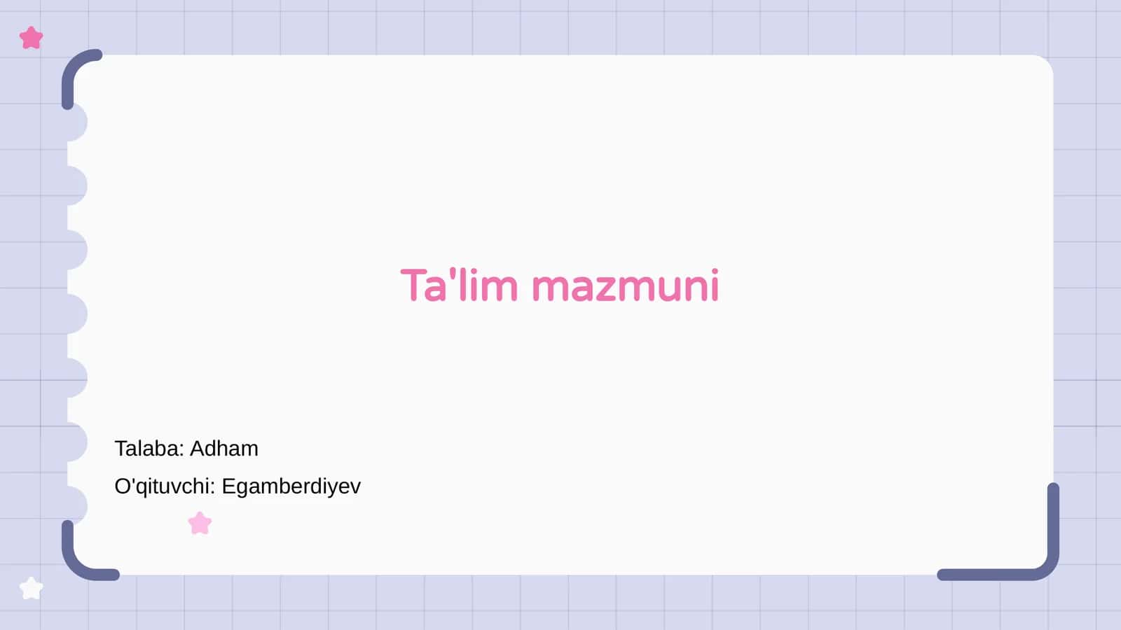 Ta'lim mazmuni