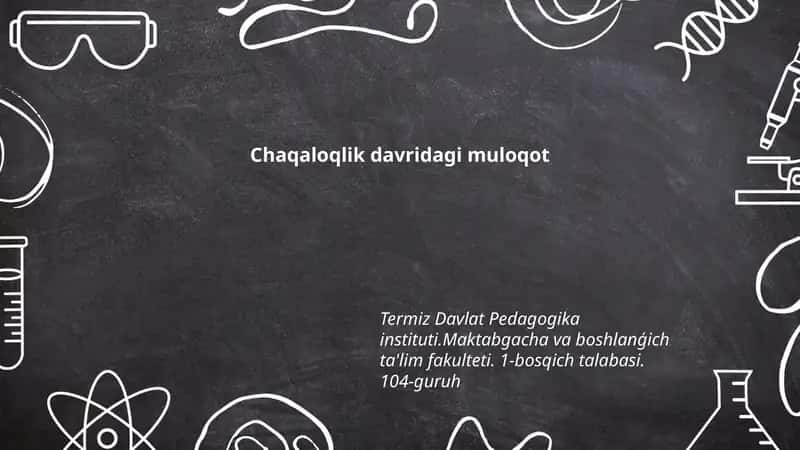 Chaqaloqlik davridagi muloqot