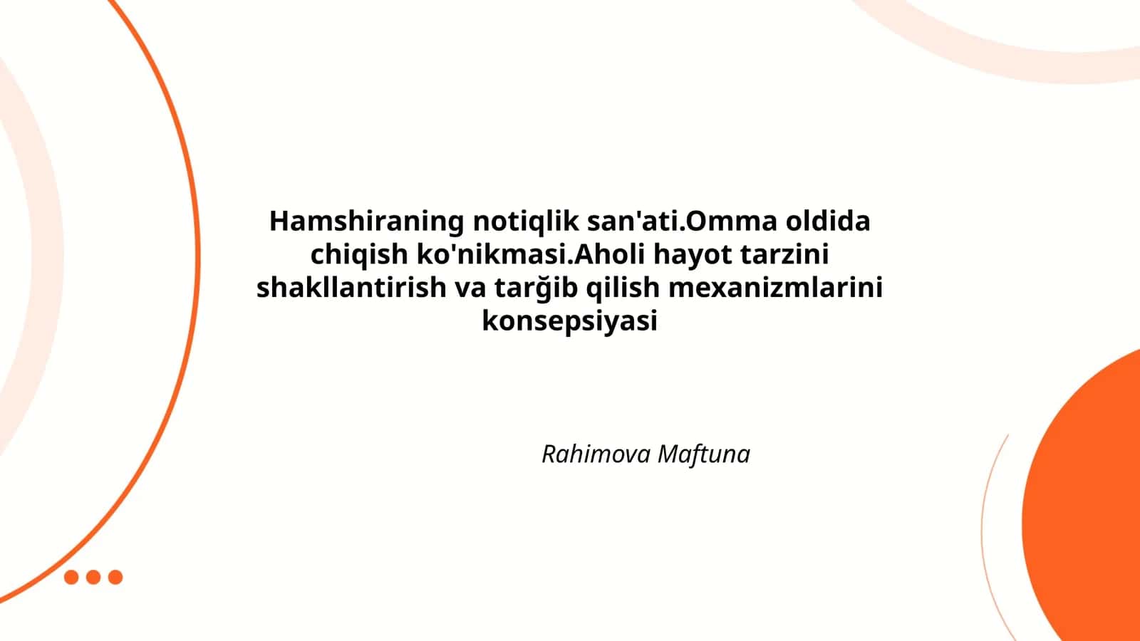 Notiqlik san'ati asoslari
