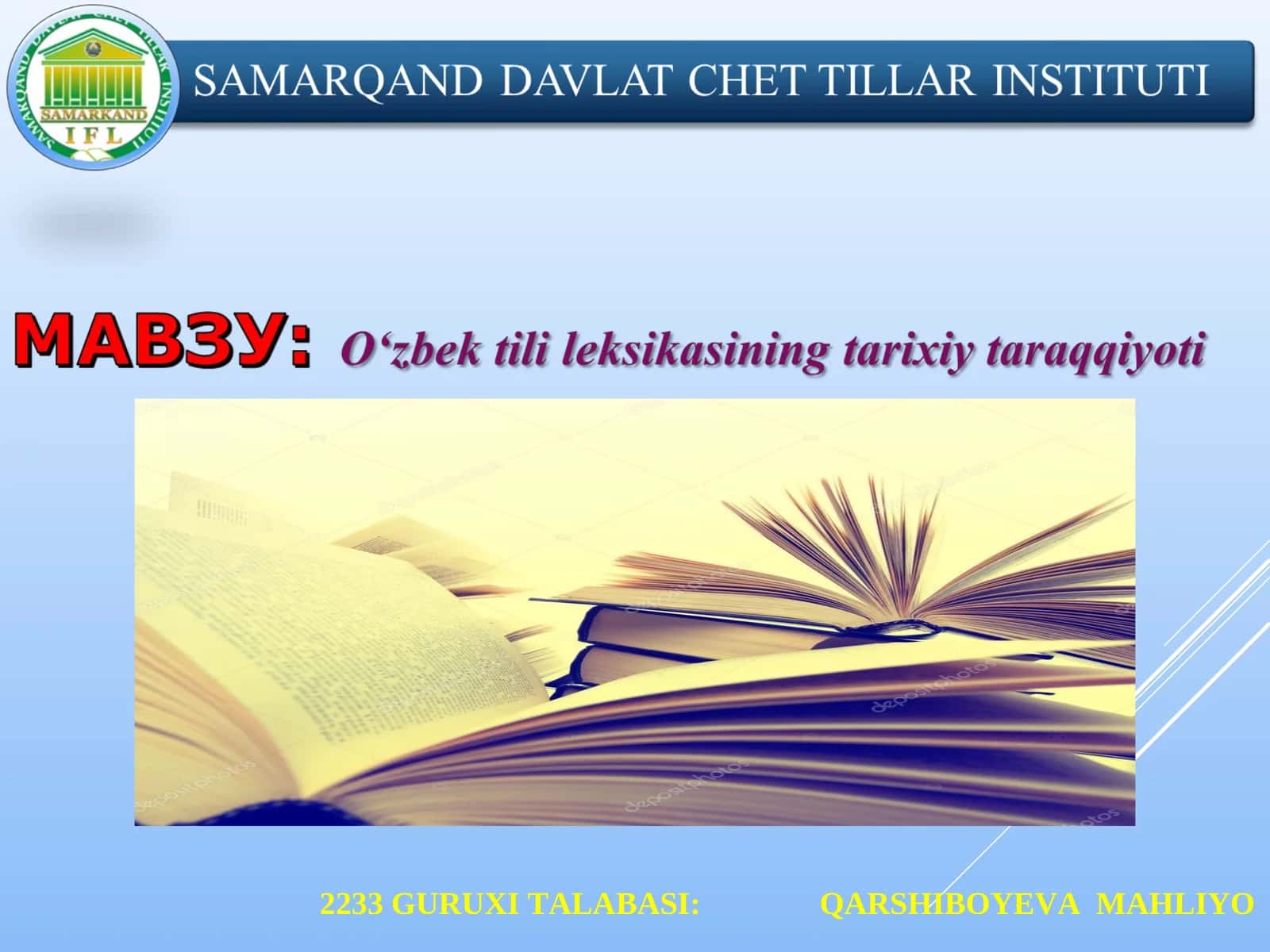 Oʻzbek tili lugʻat tarkibining tarixiy taraqqiyoti