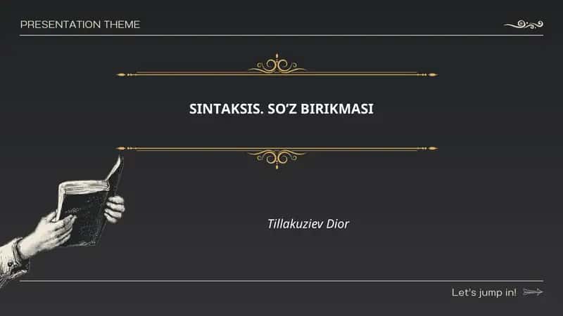 SINTАKSIS. SO’Z BIRIKMАSI
