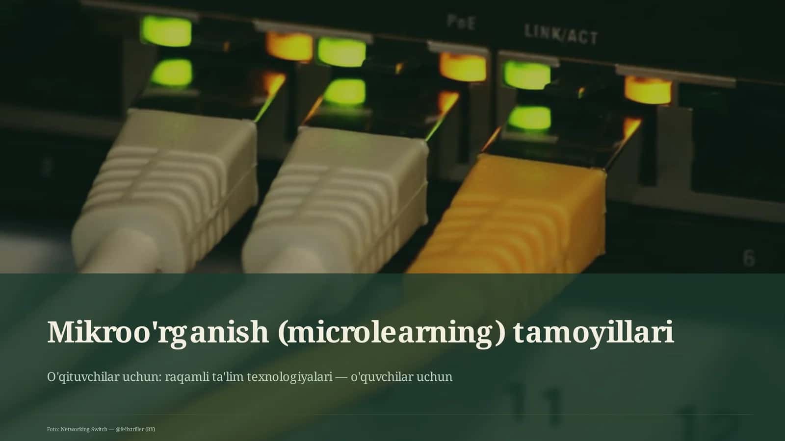 Mikroo'rganish (microlearning) tamoyillari