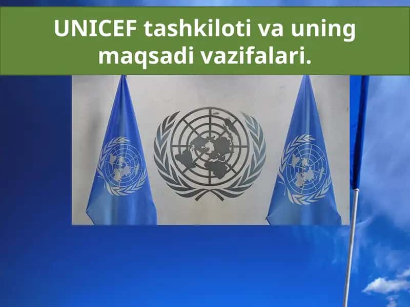 UNICEF tashkiloti va uning maqsad va vazifalari. BMT bolalar huquqi himoyachisi.