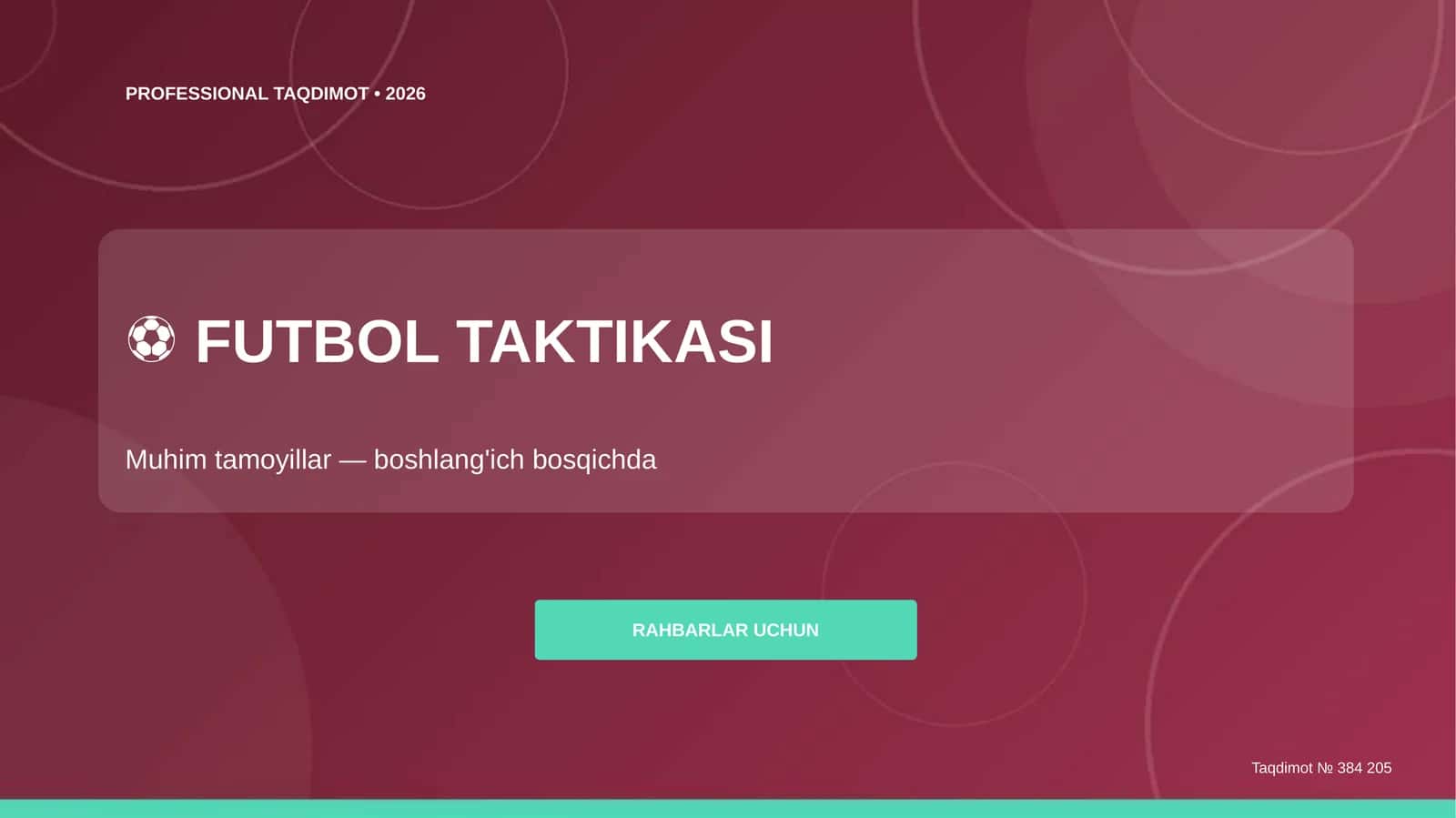FUTBOL TAKTIKASI