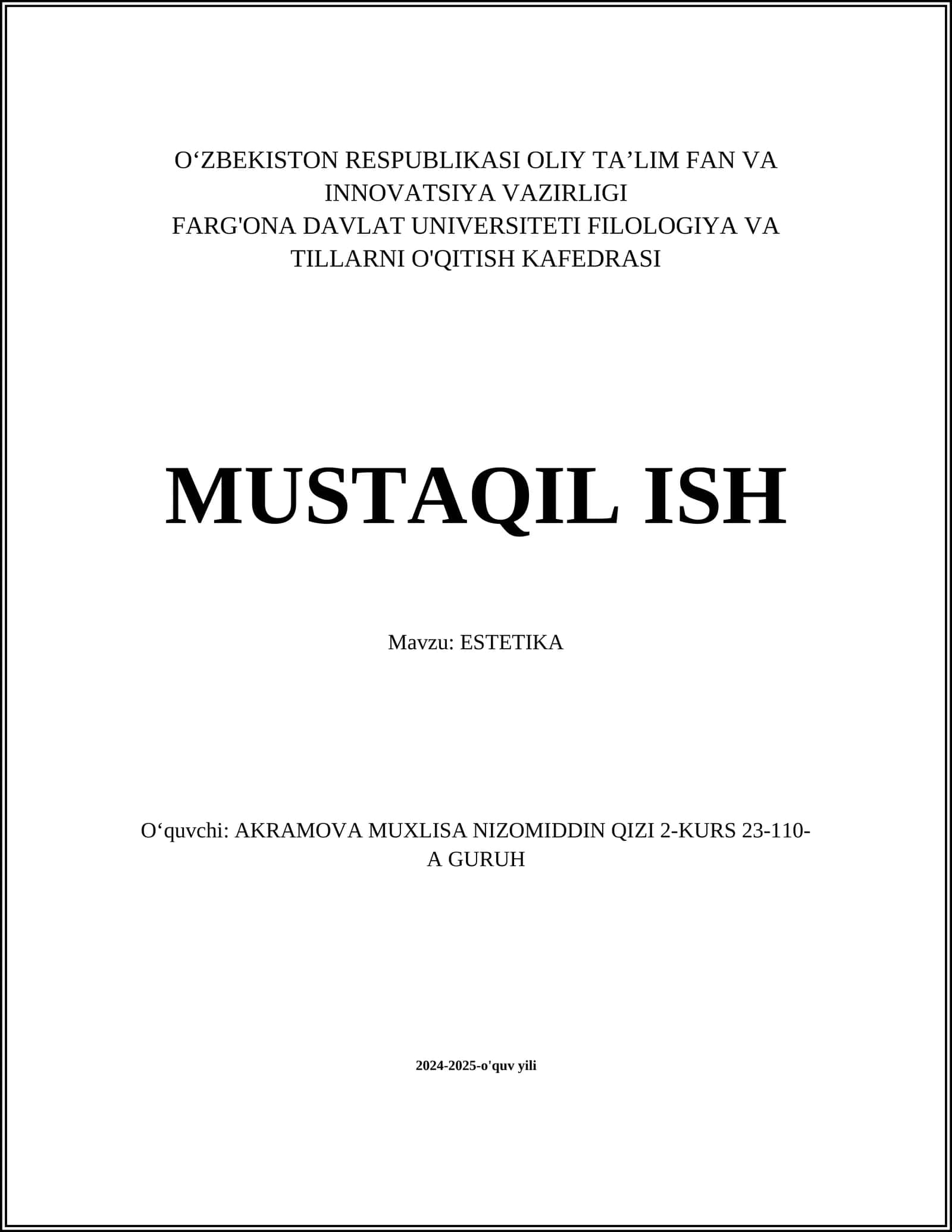 ESTETIKA