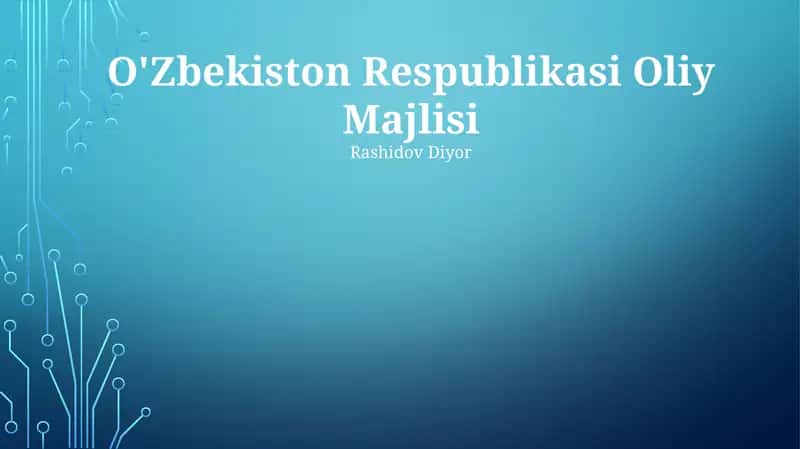 O'zbekiston Respublikasi Oliy Majlisi