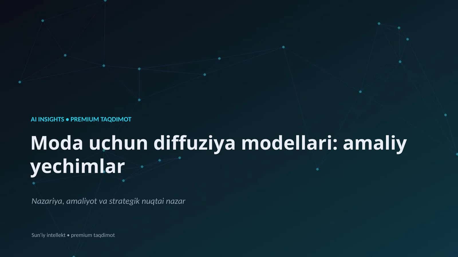 Moda uchun diffuziya modellari: amaliy yechimlar