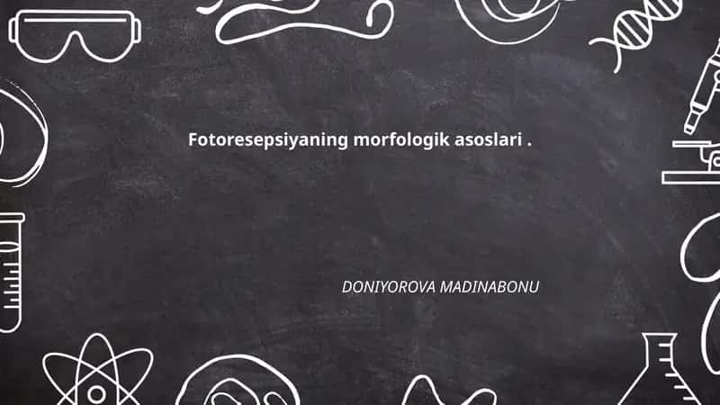Fotoresepsiyaning morfologik asoslari.