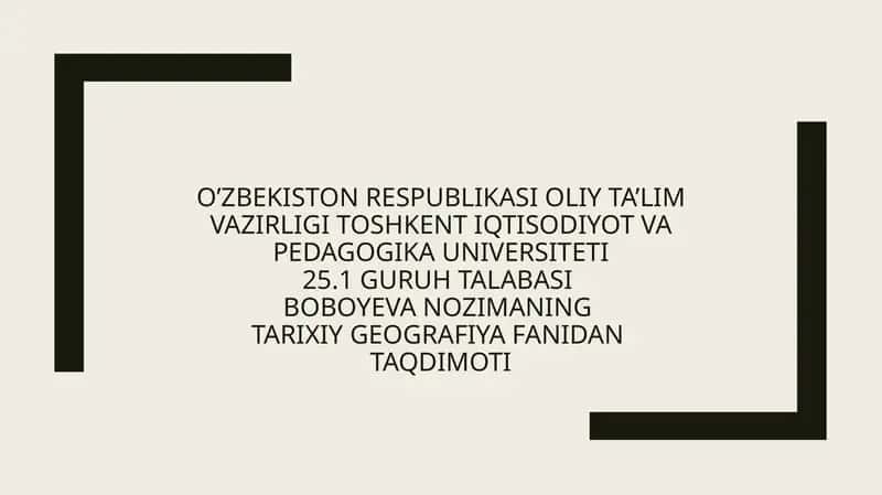 Xiva xonligining tarixiy geografiyasi