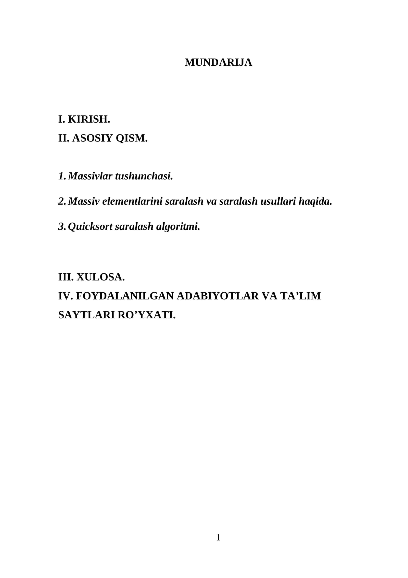 Dasturlashga kirish