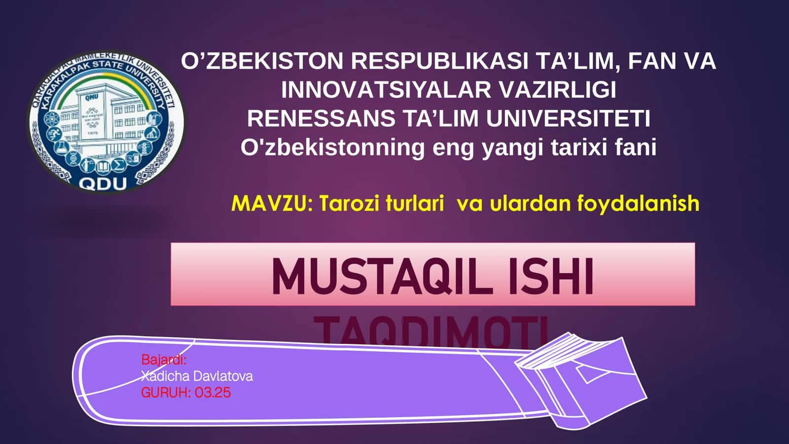 Tarozi turlari va ulardan foydalanish
