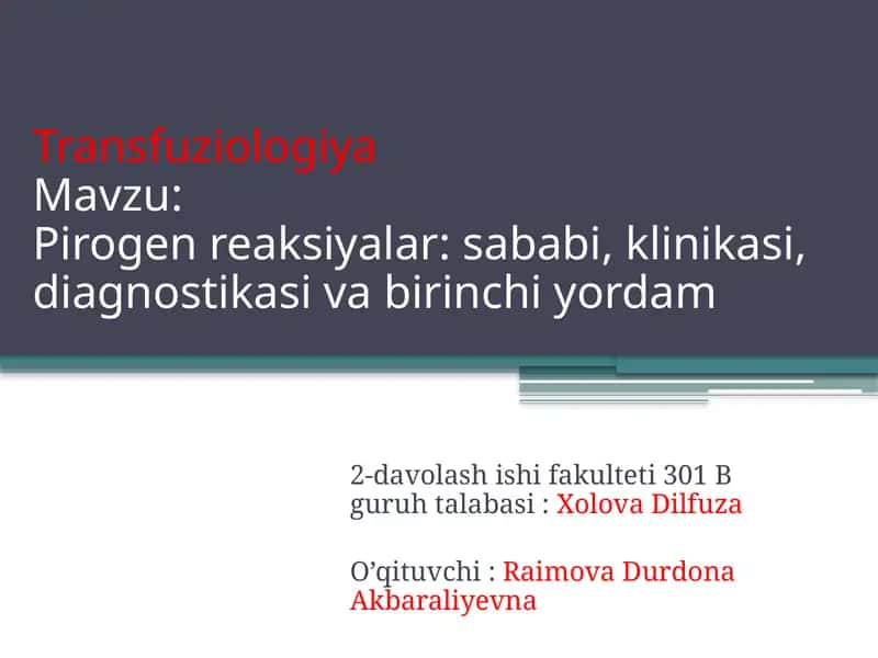 Transfuziologiya