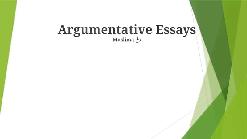 Argumentative Essays