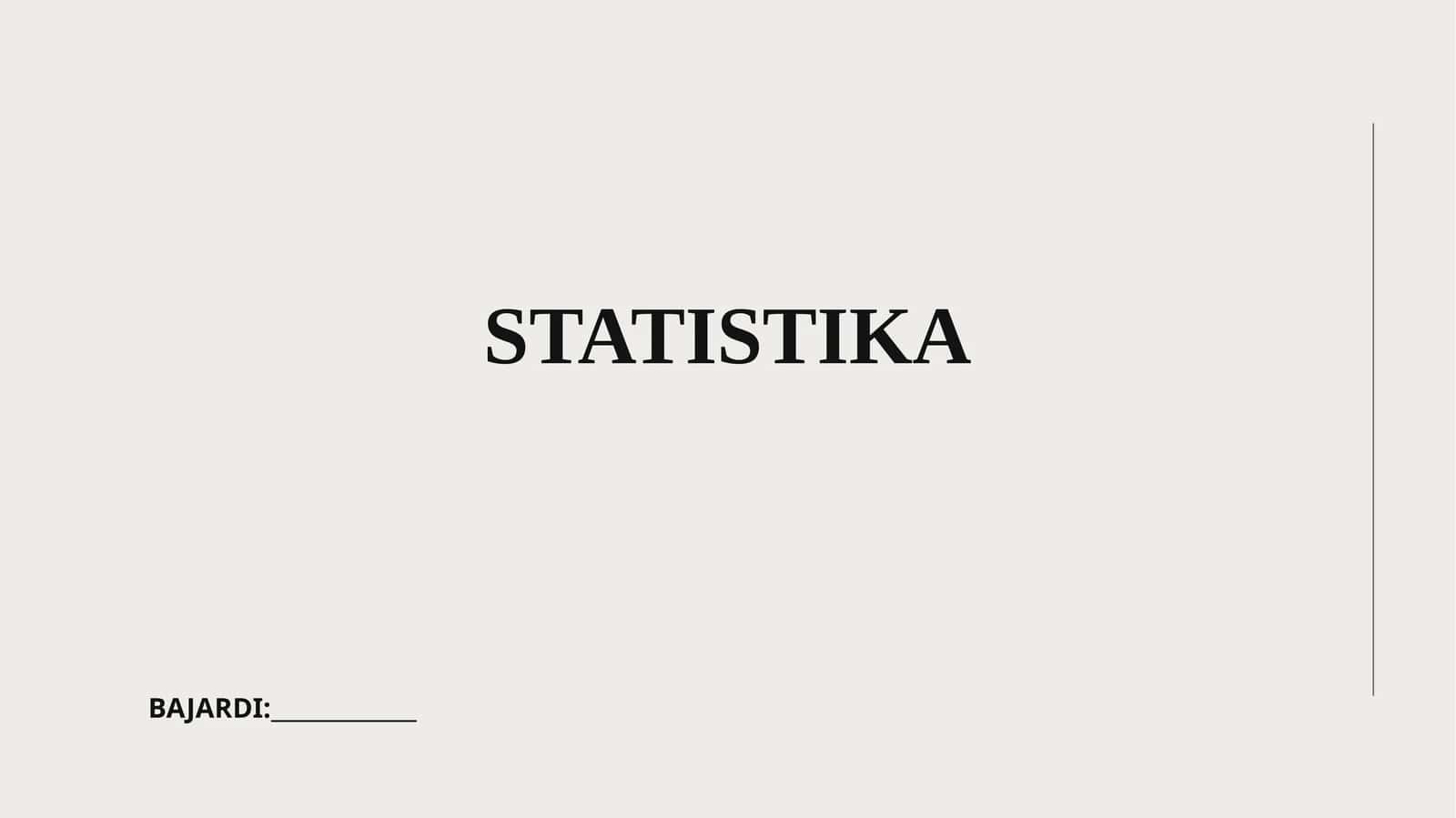 STATISTIKA