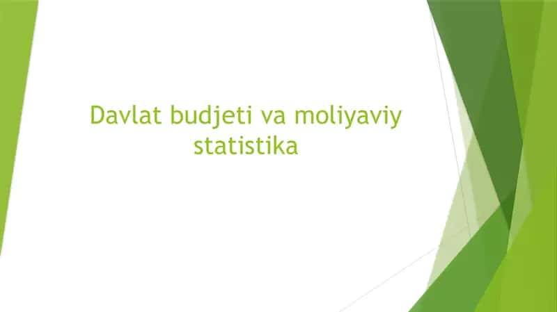 Davlat budjeti va moliyaviy statistika