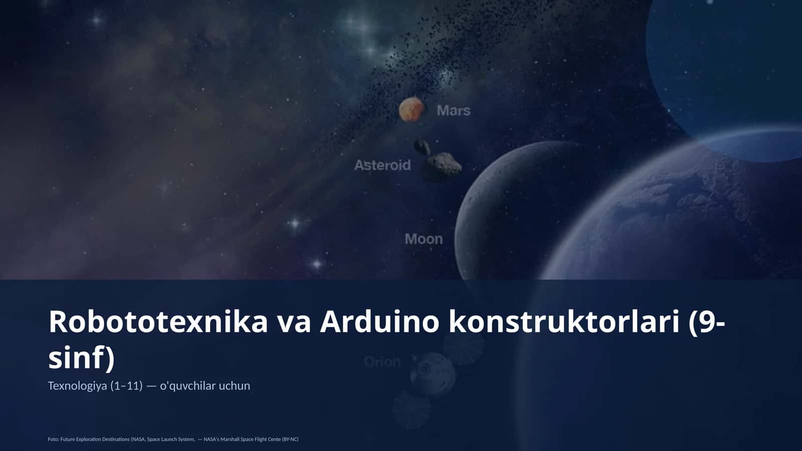 Robototexnika va Arduino konstruktorlari (9-sinf)