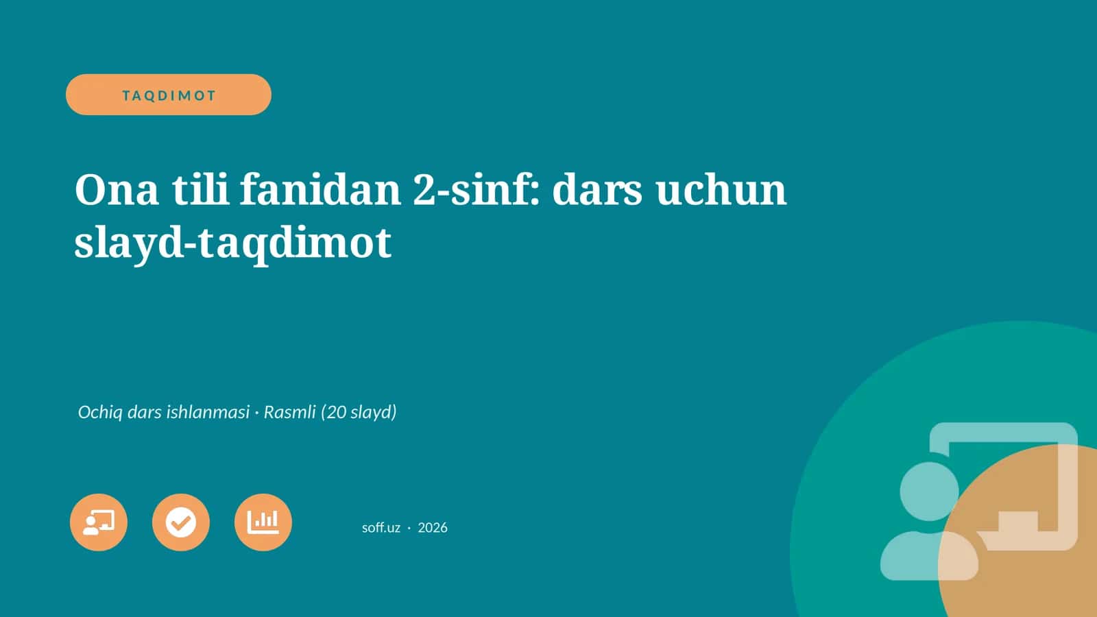 Ona tili fanidan 2-sinf: dars uchun slayd-taqdimot