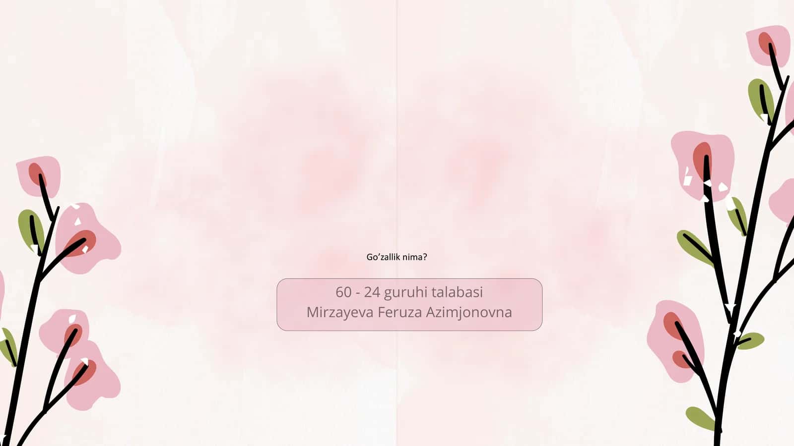 Go‘zallik tushunchasi