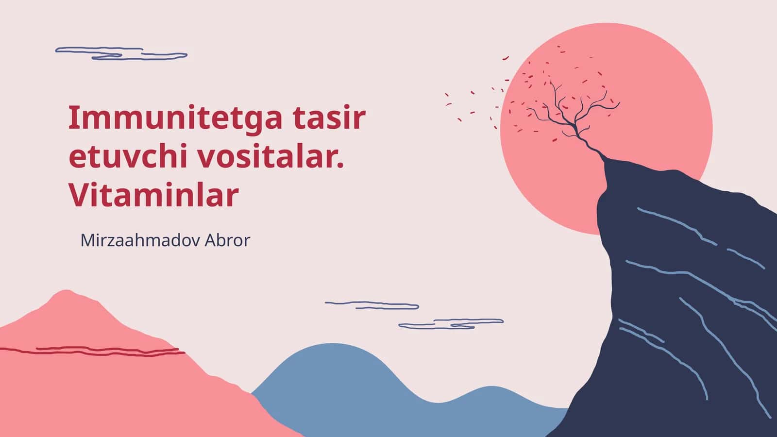 Immunitetga tasir etuvchi vositalar. Vitaminlar