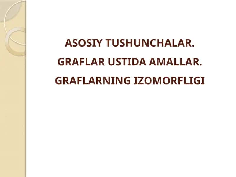 Graflarning izomorfligi