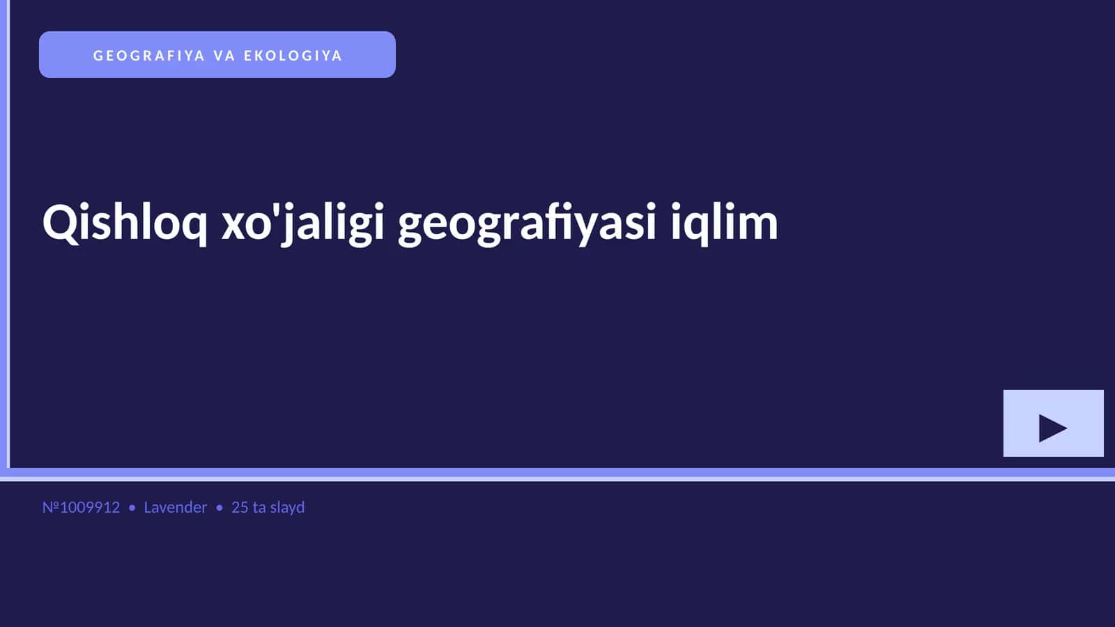 Qishloq xo'jaligi geografiyasi iqlim