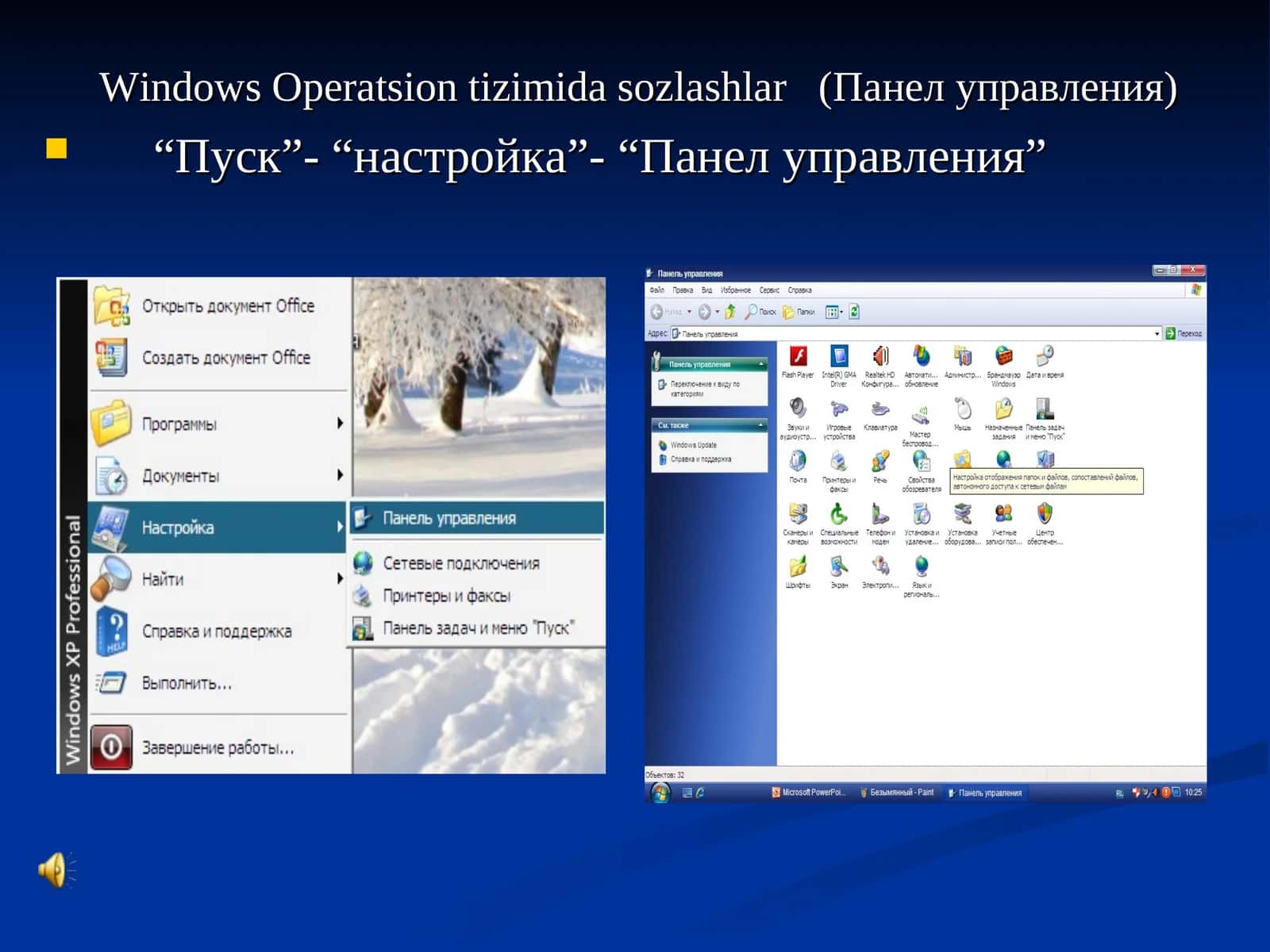 Windows Operatsion tizimida sozlashlar