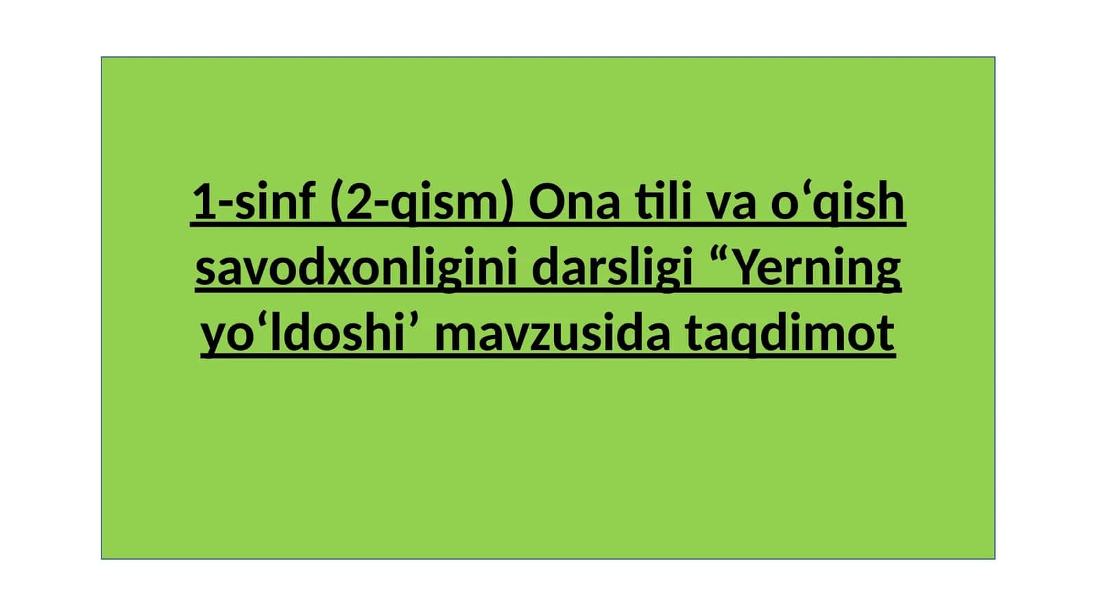 dars ishlanma