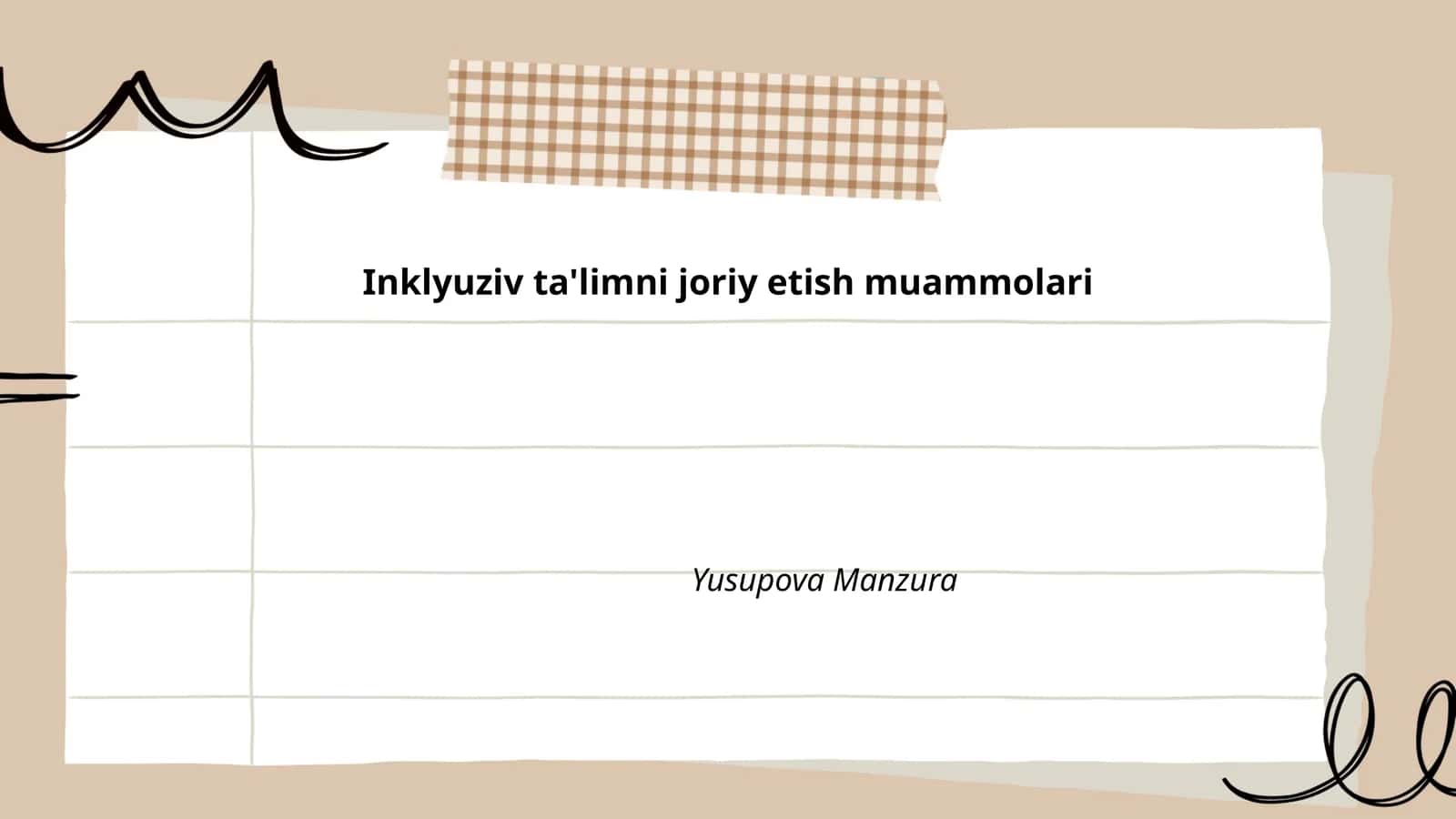 Inklyuziv ta'limni joriy etish muammolari