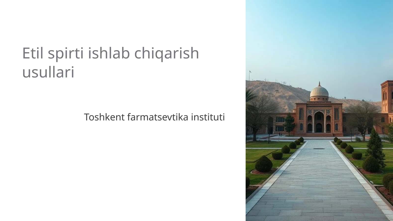 Etil spirti ishlab chiqarish usullari