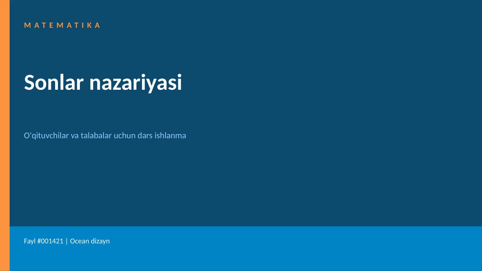 Sonlar nazariyasi