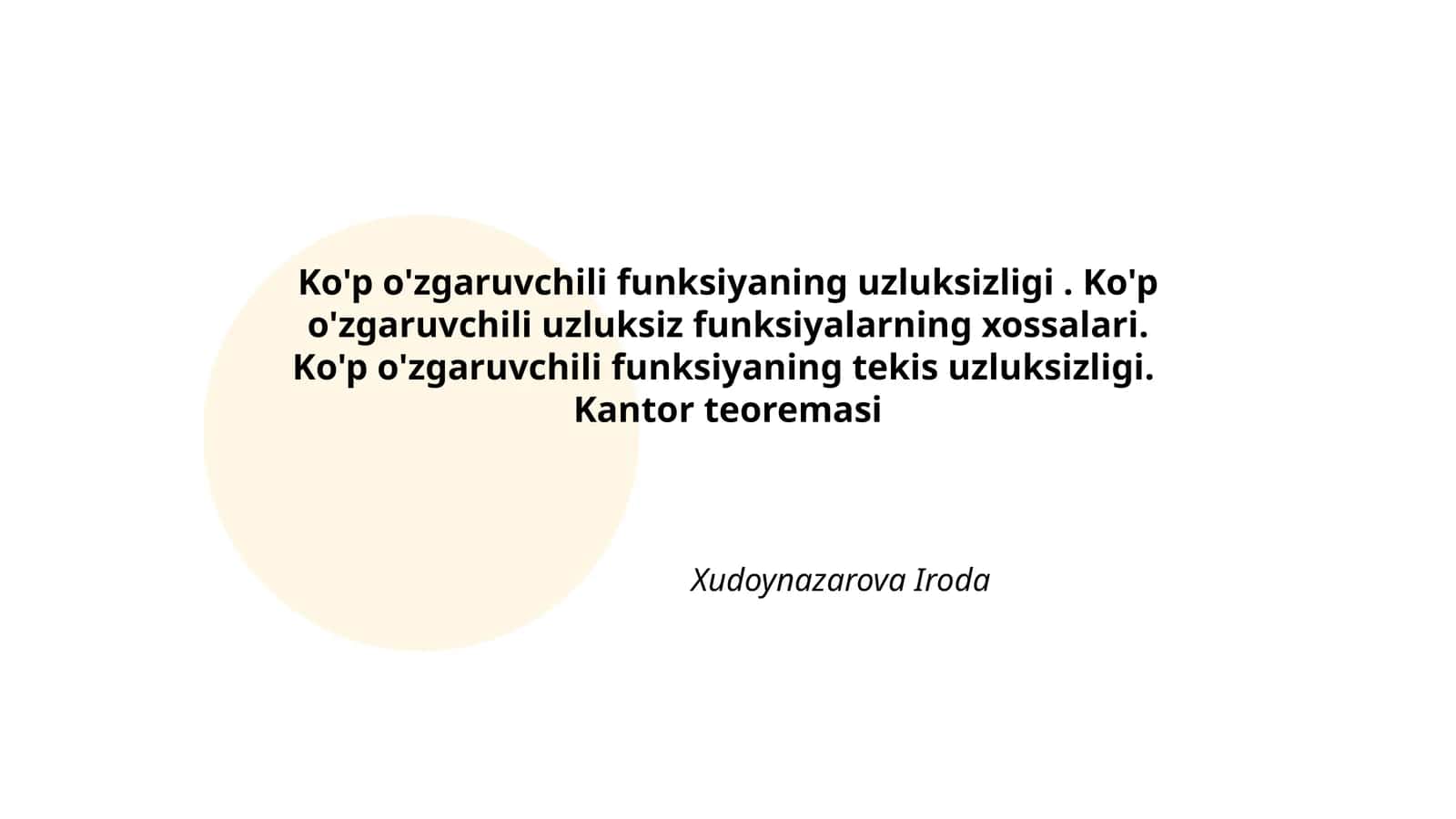 Kantor teoremasi