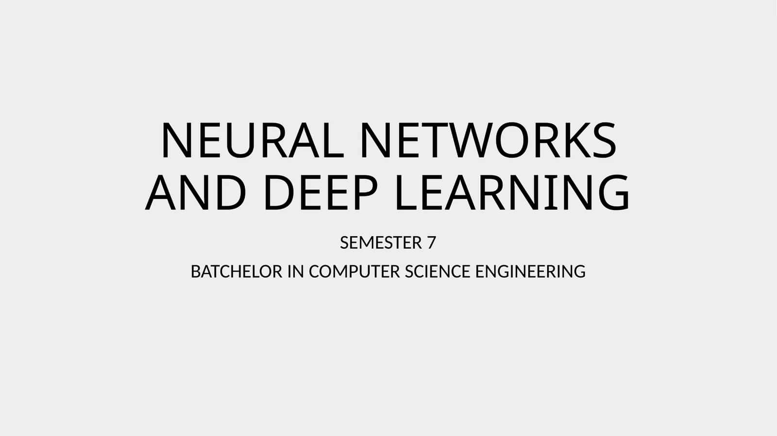 NEURAL NETWORKS AND DEEP LEARNING