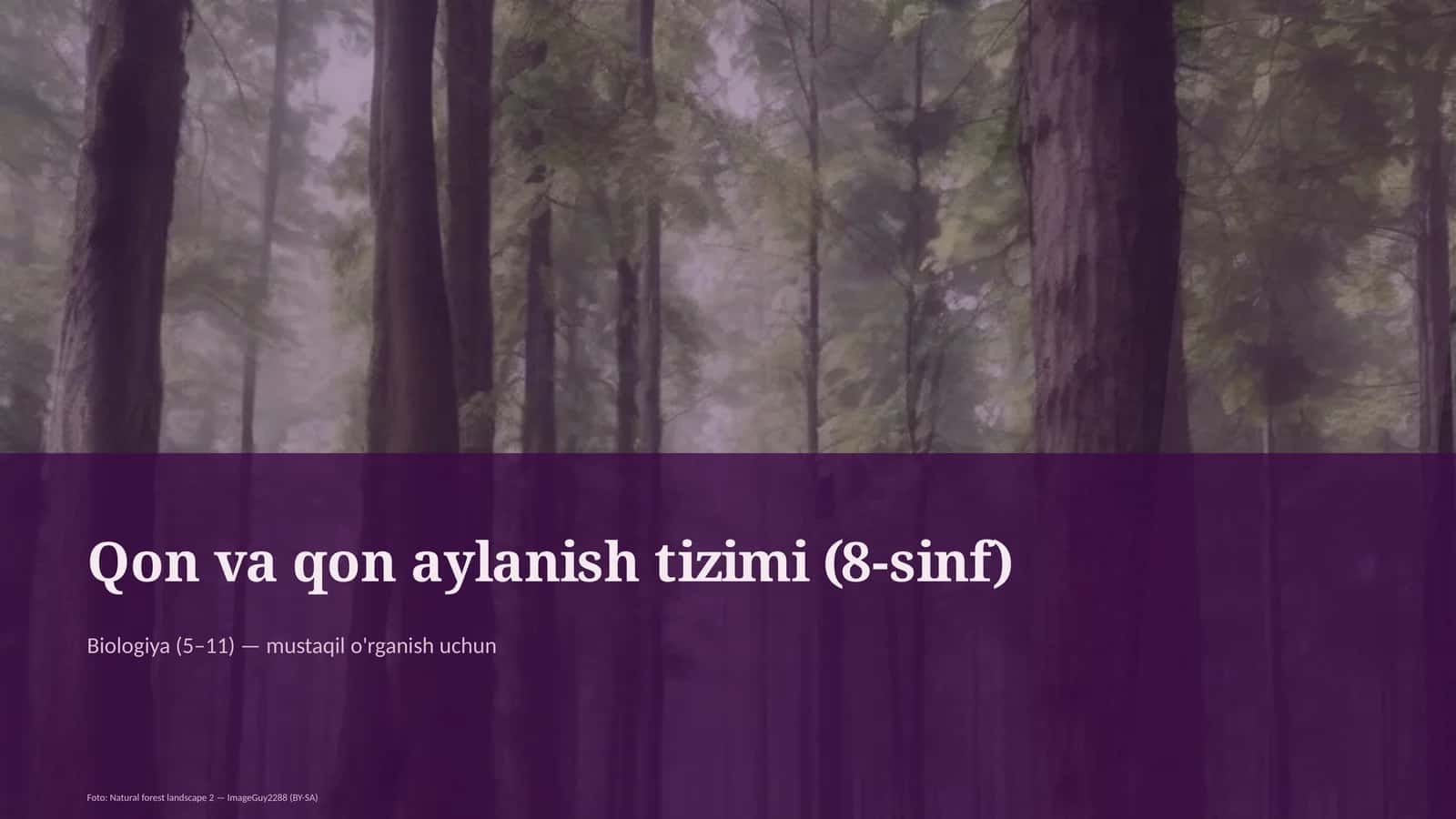 Qon va qon aylanish tizimi (8-sinf)