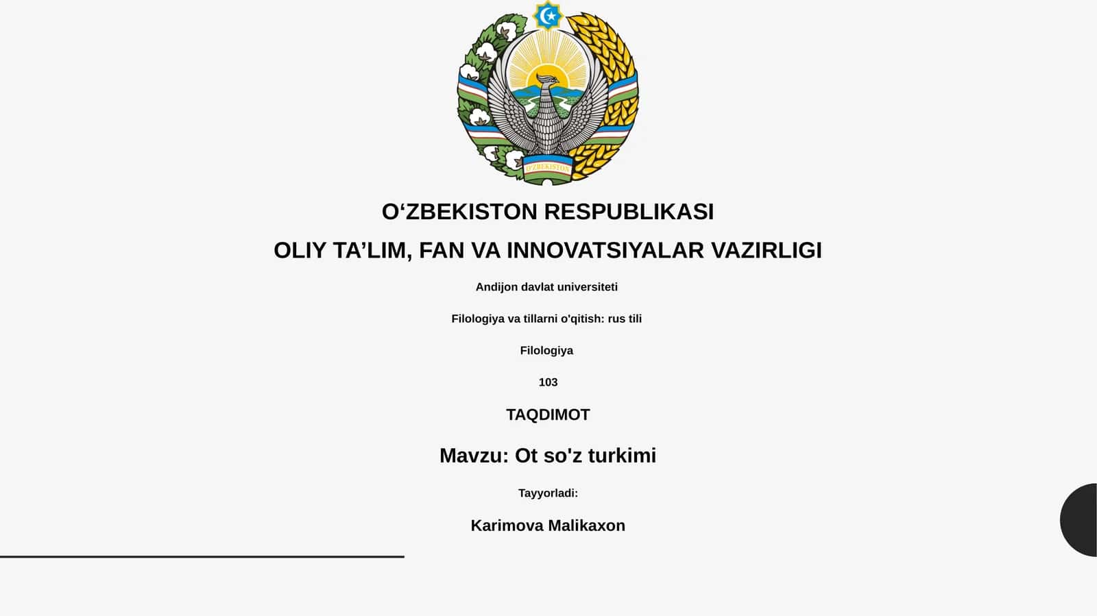Ot so'z turkimi