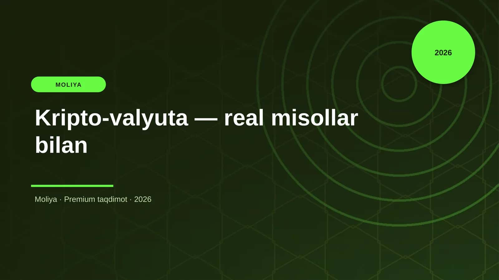 Kripto-valyuta — real misollar bilan