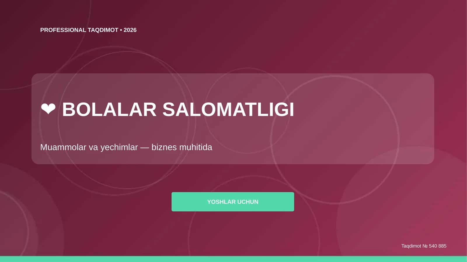 BOLALAR SALOMATLIGI
