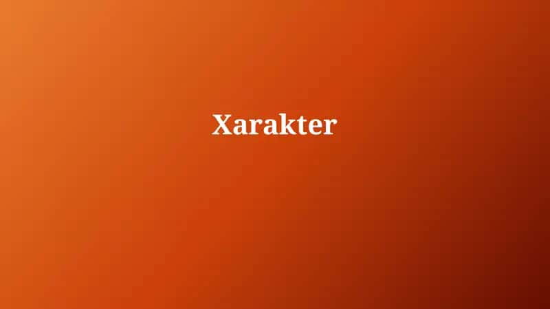 Xarakter