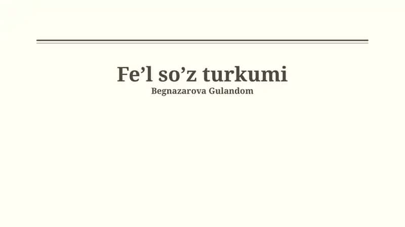 So'z turkumi