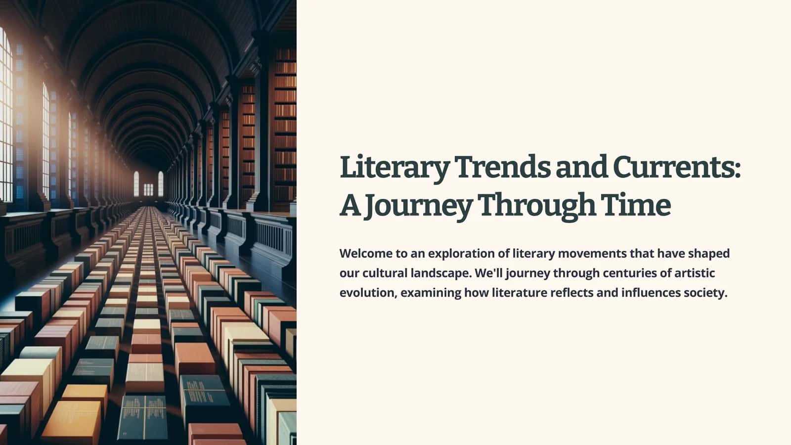 Literary Trends and Currents: A Journey Through Time
