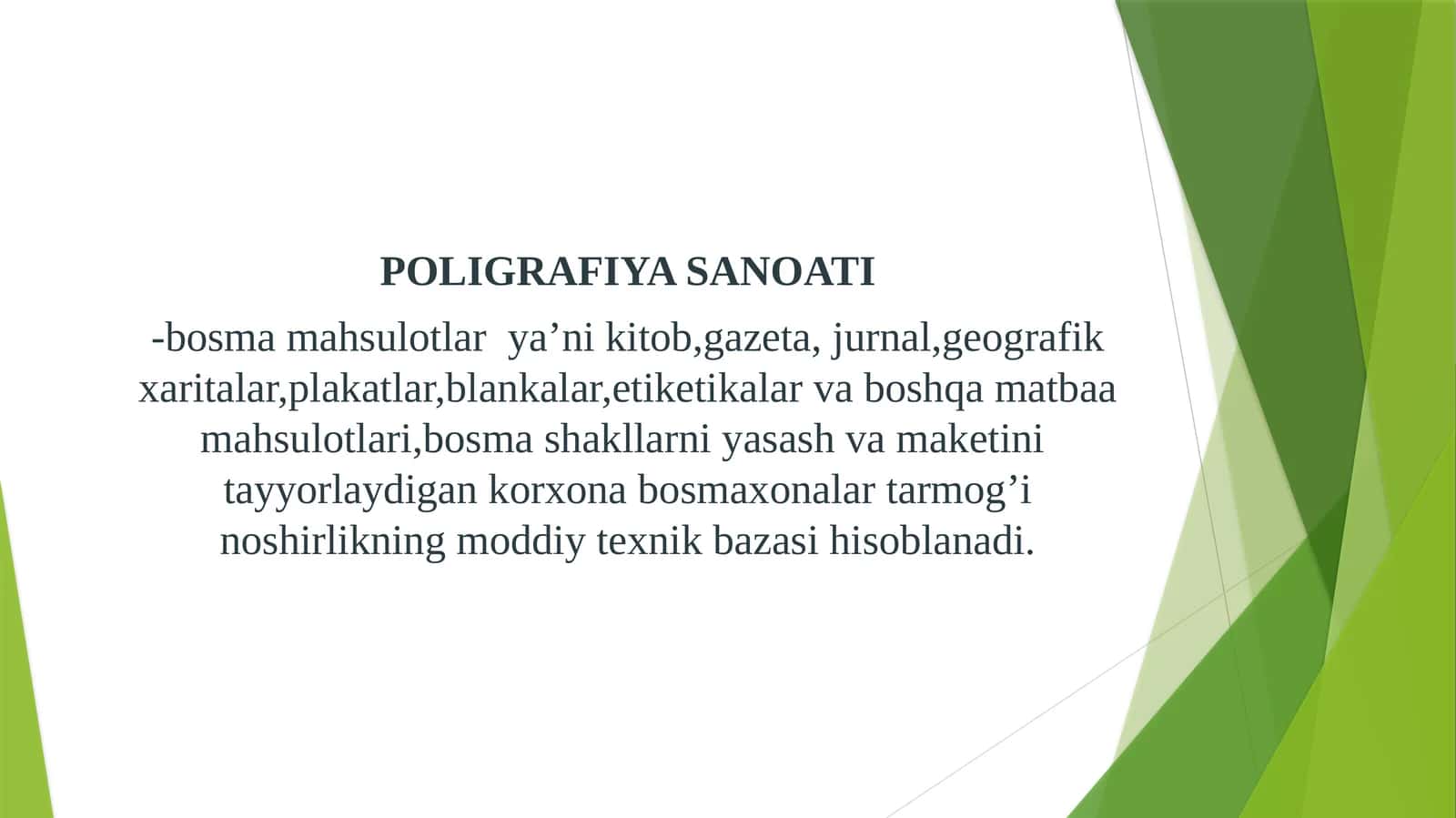 POLIGRAFIYA SANOATI