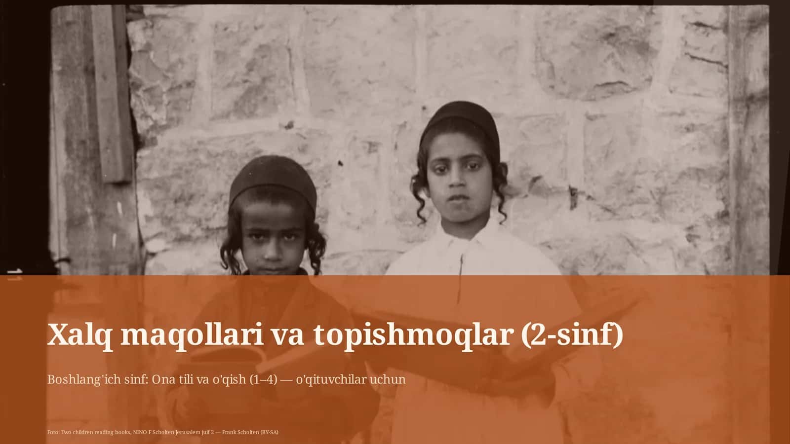 Boshlang'ich sinf: Ona tili va o'qish (1–4) — o'qituvchilar uchun