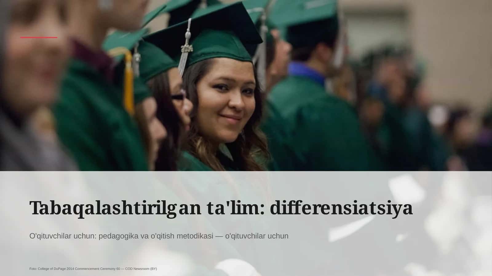 Tabaqalashtirilgan ta'lim: differensiatsiya