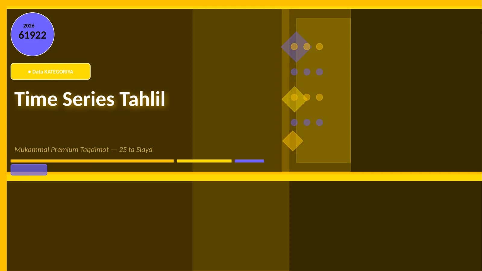 Data KATEGORIYA Time Series Tahlil Mukammal Premium Taqdimot — 25 ta Slayd
