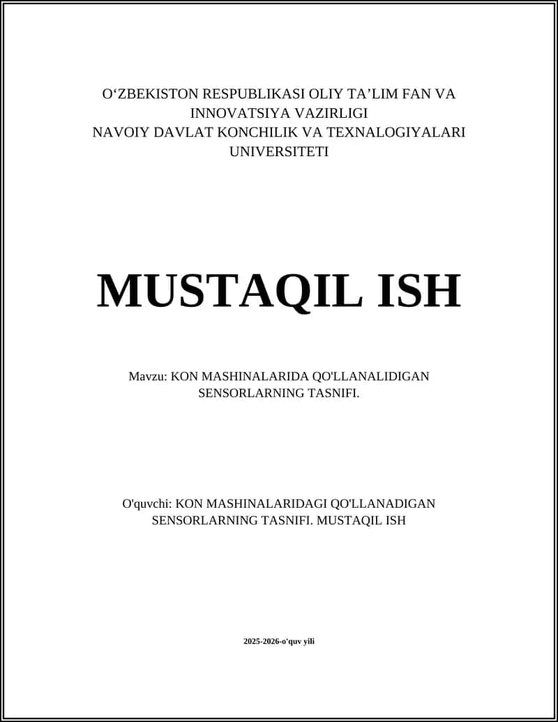 Harorat Sensorlari