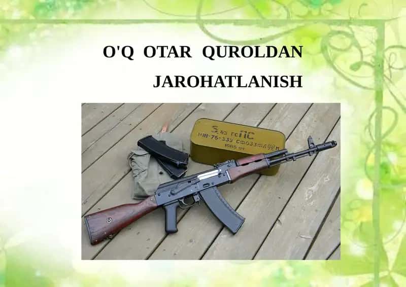 O'QOTAR QUROLDAN JAROHATLANISH