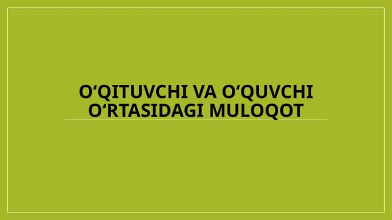 Muloqotning konseptual asoslari
